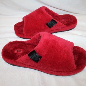 NIB UGG MEN'S SHEARLING SLIP ON SLIPPERS RED 11 12‎ 13